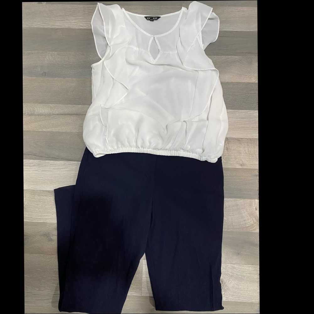 Express - Navy Blue mid rise slacks